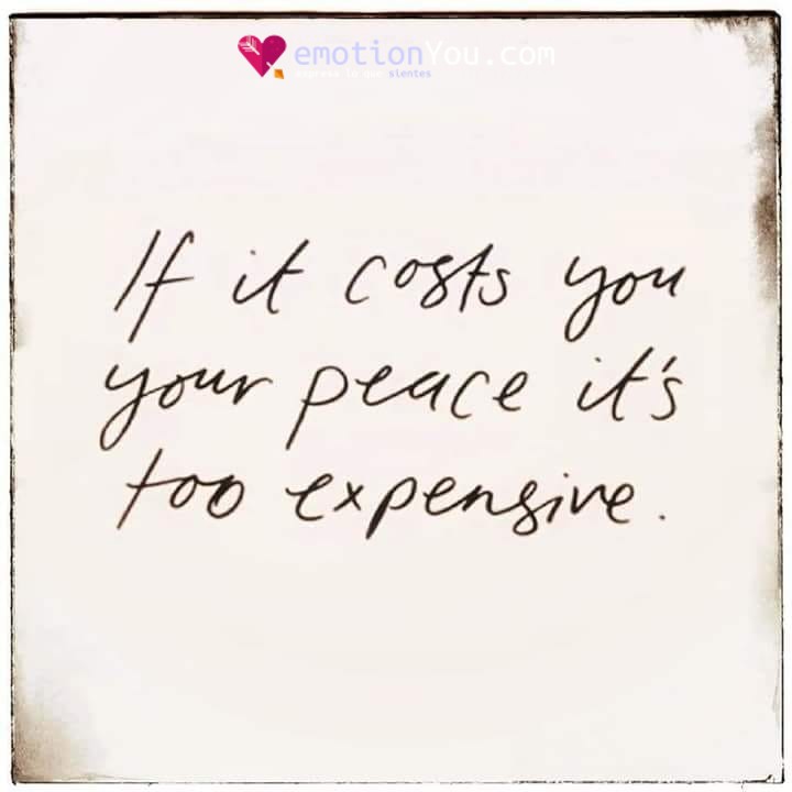 if it costs If it costs you expensive | peace