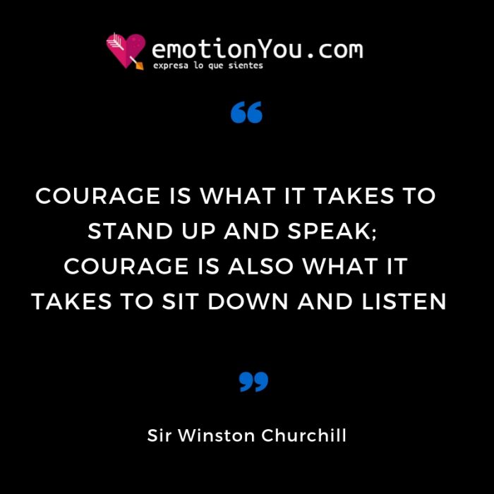 Courage is what it takes to stand up and speak courage is also what ittakes to sit down and listen 1 e1550862648536