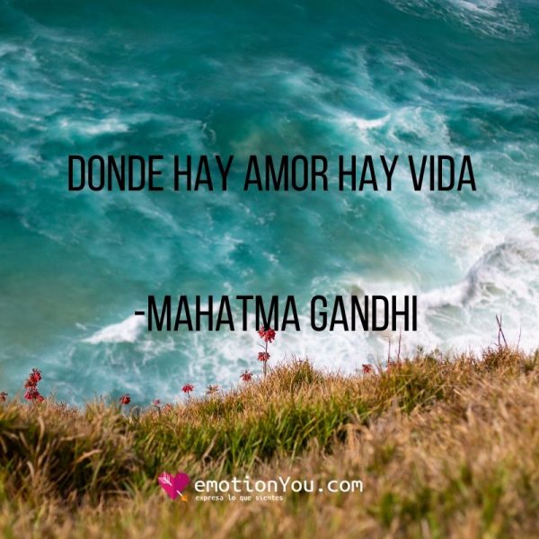 Donde hay amor hay vida Mahatma Gandhi e1584750529918 Donde hay amor amor | Gandhi | vida