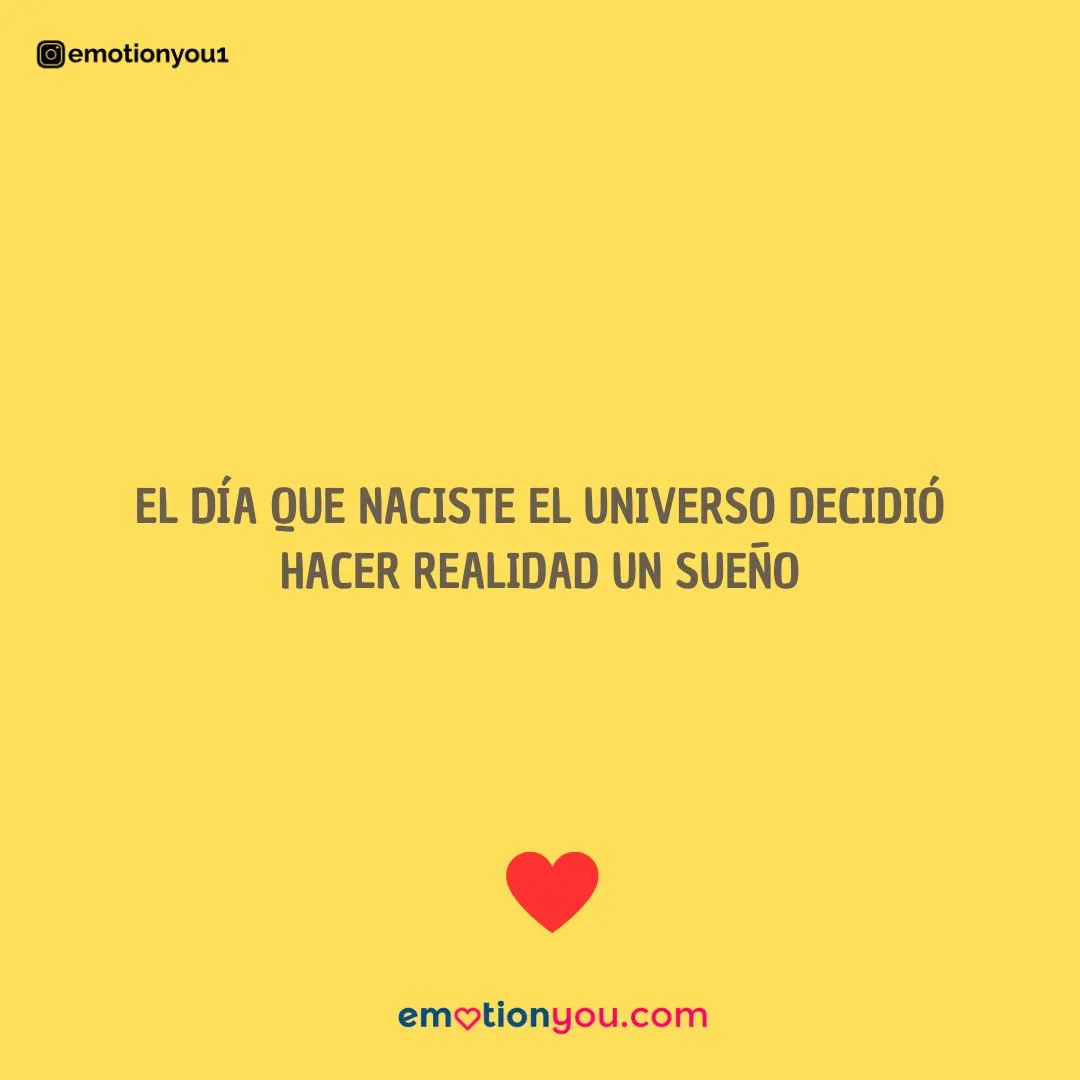 El día que naciste los ángeles se reunieron Y decidieron hacer realidad un sueño