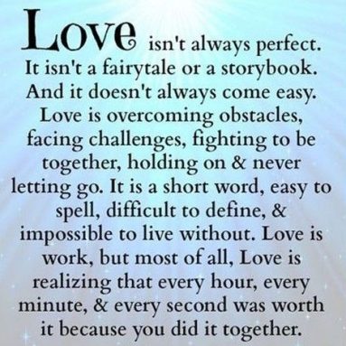 Love isn’t always perfect